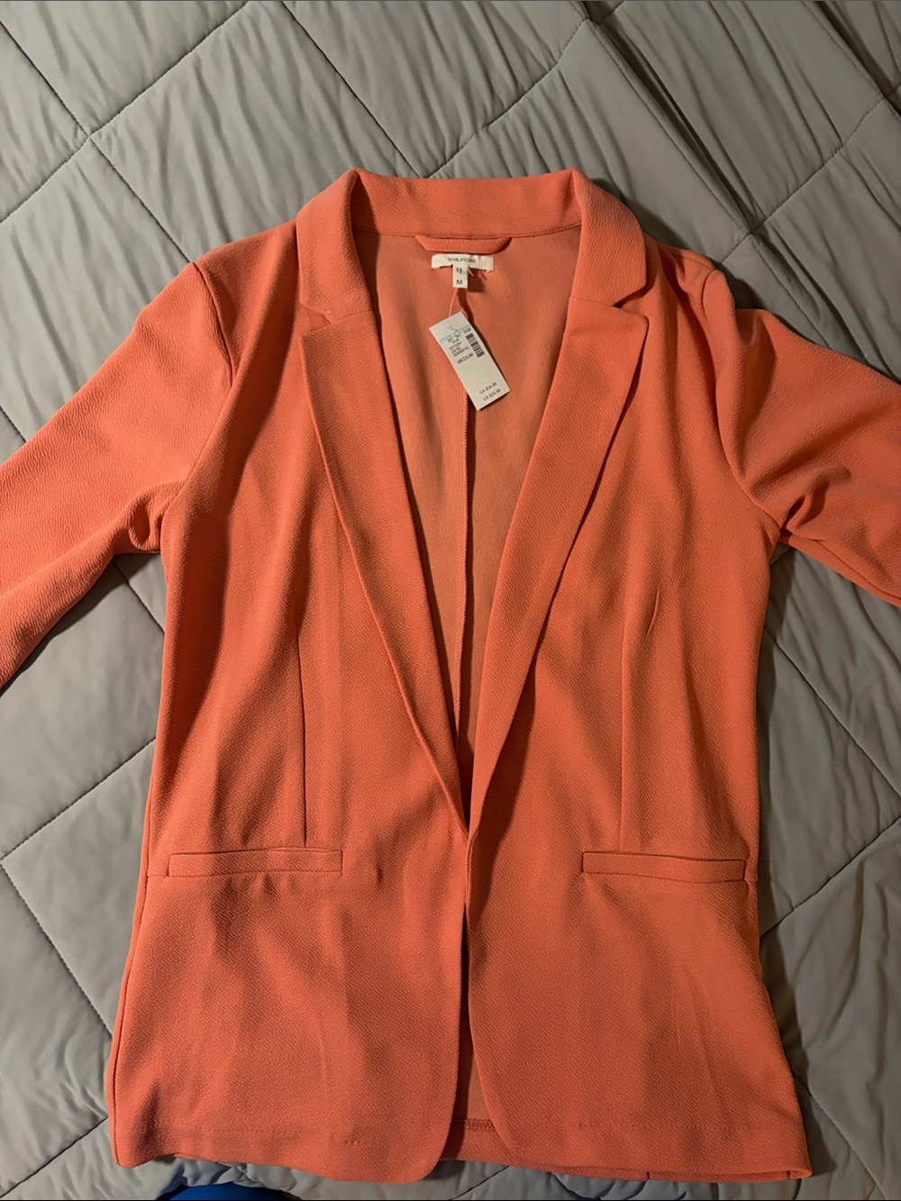 Maurices Coral Open-Front Blazer Jacket